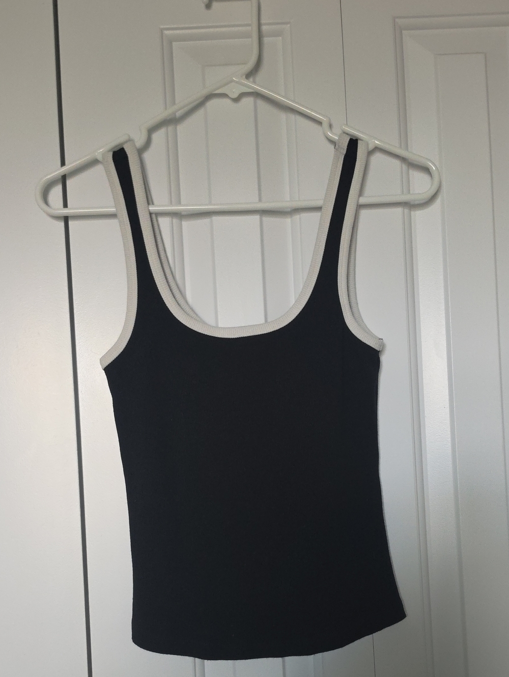 Dynamite Black Tank Top with White Trim